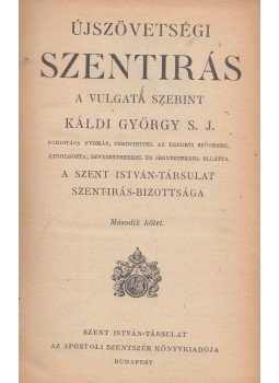 - Újszövetségi Szentirás A vulgata szerint II., Budapest 0 antikvár könyv