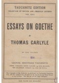 Thomas Carlyle - Essays on Goethe