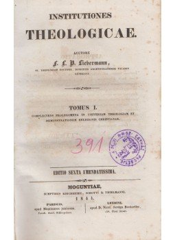 Liebermann, F.L.B - Institutiones Theologicae Tomus I. Liebermann, F.L.B - Institutiones Theologicae Tomus I., Mainz 1844 antikvár könyv