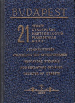 Gáll Pongrác - Budapest - 21 térkép, utcanévjegyzék és idegenvezető címtár, Budapest 1942 antikvár könyv
