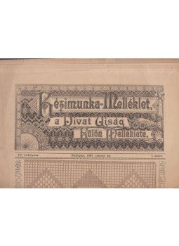  - Kézimunka-Melléklet, a Divat Ujság külön melléklete 1897. január, Budapest 1897 antikvár könyv