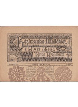  - Kézimunka-Melléklet, a Divat Ujság külön melléklete 1896. október, Budapest 1896 antikvár könyv