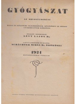 Lévy Lajos - Gyógyászat 1924. 64. évfolyam (teljes), Budapest 1924 antikvár könyv