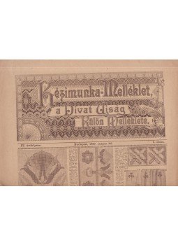  - Kézimunka-Melléklet, a Divat Ujság külön melléklete 1897. május, Budapest 1897 antikvár könyv