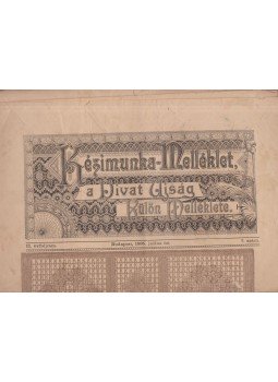  - Kézimunka-Melléklet, a Divat Ujság külön melléklete 1895. július, Budapest 1895 antikvár könyv