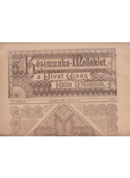 - Kézimunka-Melléklet, a Divat Ujság külön melléklete 1897. március, Budapest 1897 antikvár könyv
