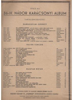 Nádor József - 36-ik Nádor karácsonyi album (1943-44), Budapest 1943 antikvár könyv