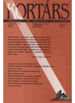 Kis Pintér Imre - Kortárs 2001/10. október, Budapest 2001 antikvár könyv