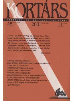 Kis Pintér Imre - Kortárs 2001/11. november Kis Pintér Imre - Kortárs 2001/11. november, Budapest 2001 antikvár könyv