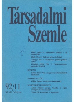 Bihari Mihály - Társadalmi Szemle 1992/11., Budapest 1992 antikvár könyv
