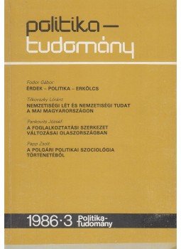 Tomori Lajos - Politika-tudomány 1986/3., Budapest 1986 antikvár könyv