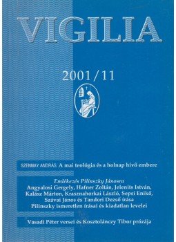 Lukács László - Vigilia 2001/11. Lukács László - Vigilia 2001/11., Budapest 2001 antikvár könyv
