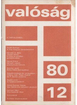 Kőrösi József - Valóság 1980/12, Budapest 1980 antikvár könyv