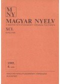 Benkő Loránd - Magyar Nyelv XCI. évfolyam 1995. 4. szám