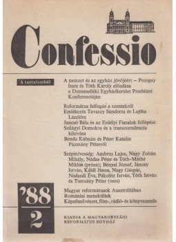 Tenke Sándor (szerk.) - Confessio 1988/2. Tenke Sándor (szerk.) - Confessio 1988/2., Budapest 1988 antikvár könyv