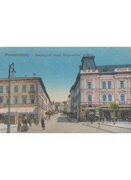 - Marosvásárhely - Széchenyi-tér részlet, Bólyai utcával (képeslap), Marosvásárhely 1912 antikvár könyv