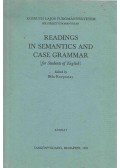 Korponay Béla - Readings in semantics, case grammar and word-formation