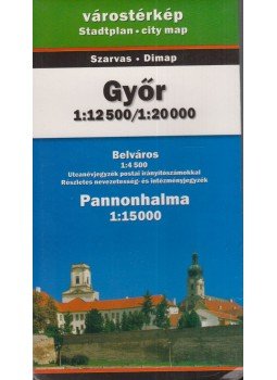 Szarvas András - Győr várostérkép - 1:12500 - 1:20000 Szarvas András - Győr várostérkép - 1:12500 - 1:20000, Budapest 2003 antikvár könyv