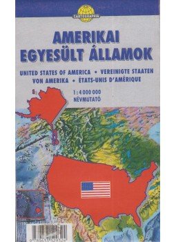  - Amerikai Egyesült Államok térkép 1:4000 000, Budapest 1996 antikvár könyv