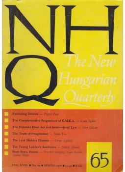 Boldizsár Iván - The New Hungarian Quarterly 65. Spring 1977, Budapest 1977 antikvár könyv
