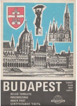  - Budapest belső területe (térkép), Budapest 1978 antikvár könyv