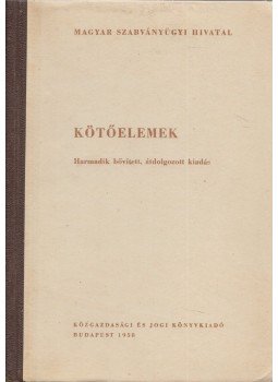 Kübl Emil - Kötőelemek, Budapest 1958 antikvár könyv