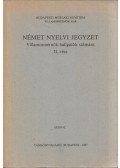 Oszter Gáborné - Német nyelvi jegyzet II. rész