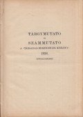 Mihálffy Antal - Tárgymutató és számmutató a Társadalombiztosítási Közlöny 1938. évfolyamához