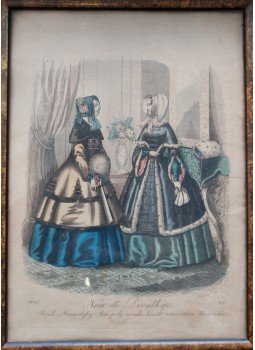 Vidéky Károly - Kézzel színezett nemzeti divatkép (1845), Pest 1845 antikvár könyv