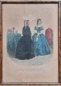 Vidéky Károly - Kézzel színezett divatkép (1845)