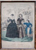 Vidéky Károly - Kézzel színezett nemzeti divatkép (1846)