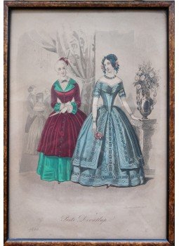 Perlaszka Domokos - Kézzel színezett divatkép (1846) Perlaszka Domokos - Kézzel színezett divatkép (1846), Pest 1846 antikvár könyv