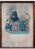 Tyroler József - Kézzel színezett divatkép (1846)