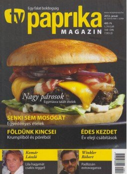 Zsigmond Gábor - TV paprika magazin 2012. január Zsigmond Gábor - TV paprika magazin 2012. január, Budapest 2012 antikvár könyv