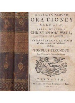 Marcus Tullius Cicero - M. Tullii Ciceronis orationes selectae. I-II. Marcus Tullius Cicero - M. Tullii Ciceronis orationes selectae. I-II., Nagyszombat 1754 antikvár könyv