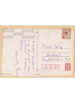 Karinthy Ferenc - Karinthy Ferenc autográf képeslapja Simon György operatőrnek (1980), Budapest 1980 antikvár könyv