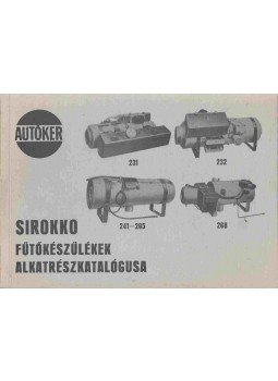  - SIROKKO fűtőkészülékek alkatrészkatalógusa,  0 antikvár könyv