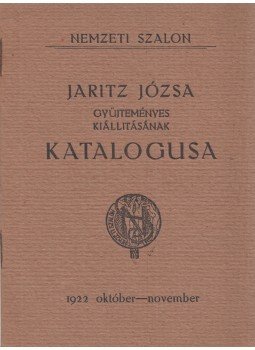  - Jaritz Józsa gyűjteményes kiállításának katalógusa (1922), Budapest 1922 antikvár könyv