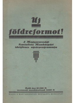  - Új földreformot!, Budapest 1926 antikvár könyv