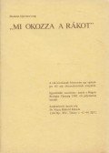 Váczy Hübschl Kálmán - Mi okozza a rákot