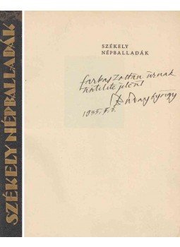 Ortutay Gyula - Székely népballadák (Buday György által dedikált), Budapest 0 antikvár könyv