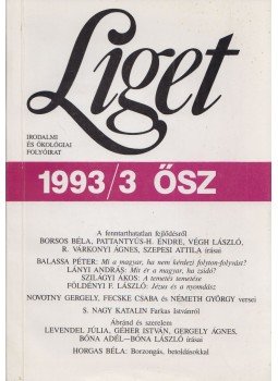 Levendel Júlia - Liget 1993/3 ősz, Budapest 1993 antikvár könyv