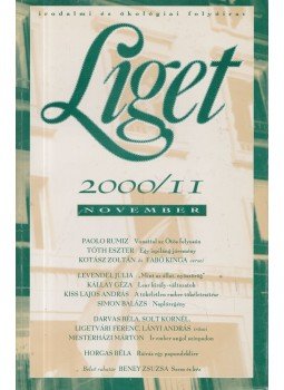 Levendel Júlia - Liget 2000/ 11 Levendel Júlia - Liget 2000/ 11, Budapest 2000 antikvár könyv