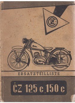  - Ersatzteilliste für die Motorräder ČZ 125 c, 150 c, Praha 1951 antikvár könyv