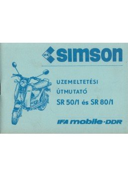  - Simson üzemeltetési útmutató SR 50/1 és SR 80/1,  1989 antikvár könyv