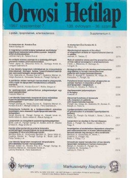 Kakuk György - Orvosi Hetilap 138. évfolyam - 36. szám Kakuk György - Orvosi Hetilap 138. évfolyam - 36. szám, Budapest 1997 antikvár könyv