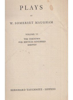 W. Somerset Maugham - Plays VI. W. Somerset Maugham - Plays VI., Leipzig 1935 antikvár könyv