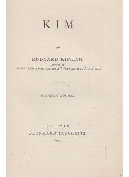 Rudyard Kipling - Kim Rudyard Kipling - Kim, Leipzig 1901 antikvár könyv