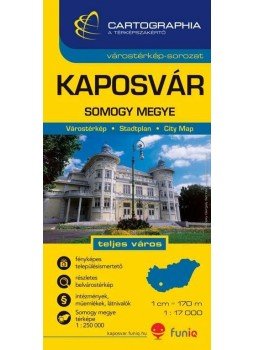 Cartographia - KAPOSVÁR VÁROSTÉRKÉP 1:17000 "SC", null 2008 antikvár könyv