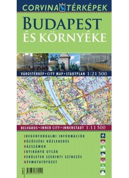  - BUDAPEST ÉS KÖRNYÉKE HAJTOGATOTT VÁROSTÉRKÉP    1:21 500, null 2014 antikvár könyv